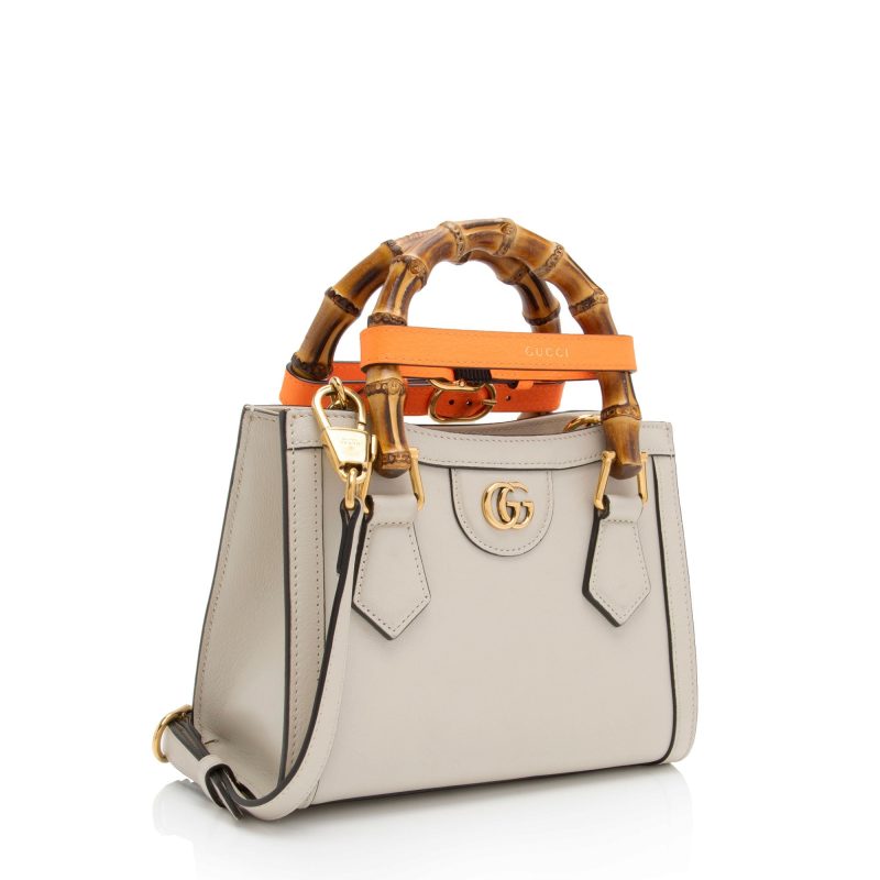 Gucci Cuir Leather Bamboo Diana Mini Tote (SHF-Mtoamr) - Barde - Image 2