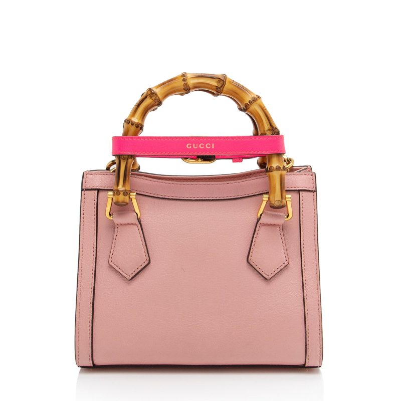 Gucci Cuir Leather Bamboo Diana Mini Tote (SHF-kfEnLc) - Barde - Image 3