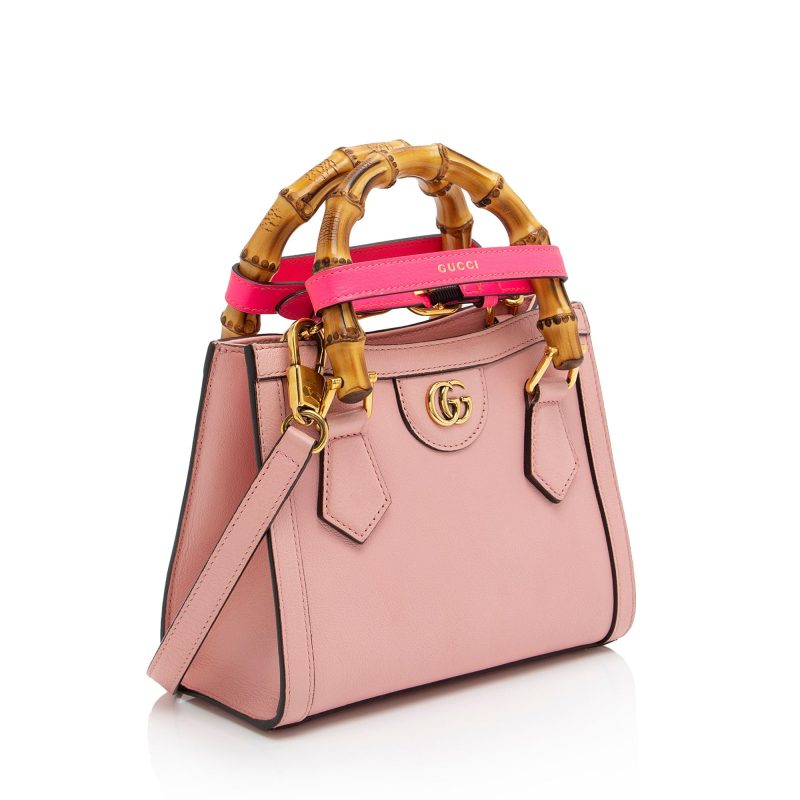 Gucci Cuir Leather Bamboo Diana Mini Tote (SHF-kfEnLc) - Barde - Image 2