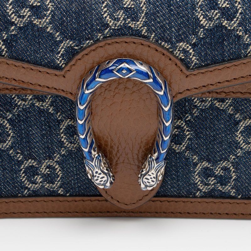 Gucci Denim Dionysus Super Mini Shoulder Bag (SHF-LUnuyX) - Barde - Image 8