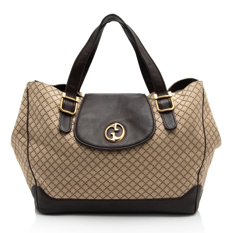 Gucci Diamante Canvas 1973 Large Tote (SHF-AvQrxb) - Barde