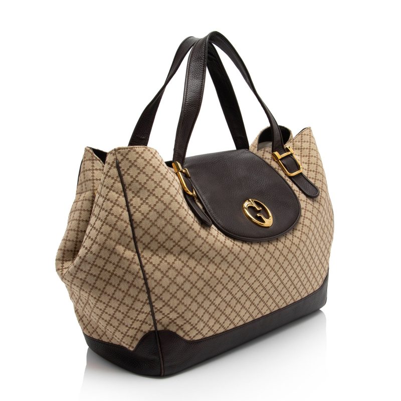 Gucci Diamante Canvas 1973 Large Tote (SHF-AvQrxb) - Barde - Image 2