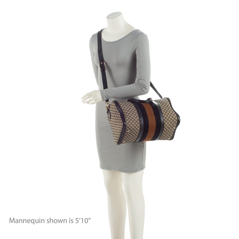 Gucci Diamante Canvas Vintage Web Joy Medium Boston Bag (SHF-6SSWj4) - Barde - Image 5