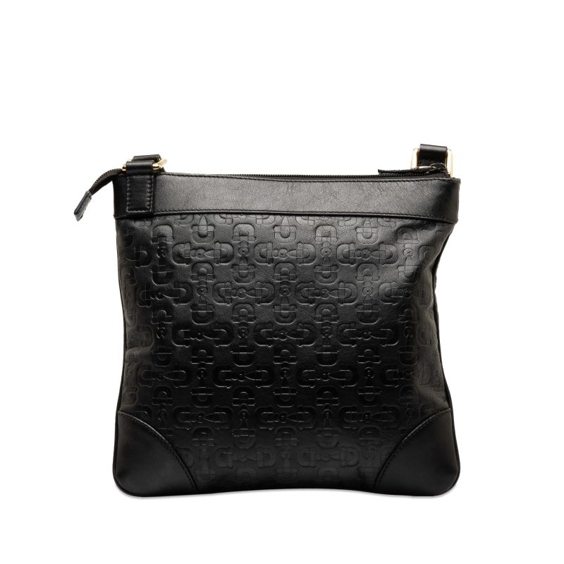 Gucci Embossed Leather Horsebit Crossbody Bag (SHG-KBNslG) - Barde - Image 3