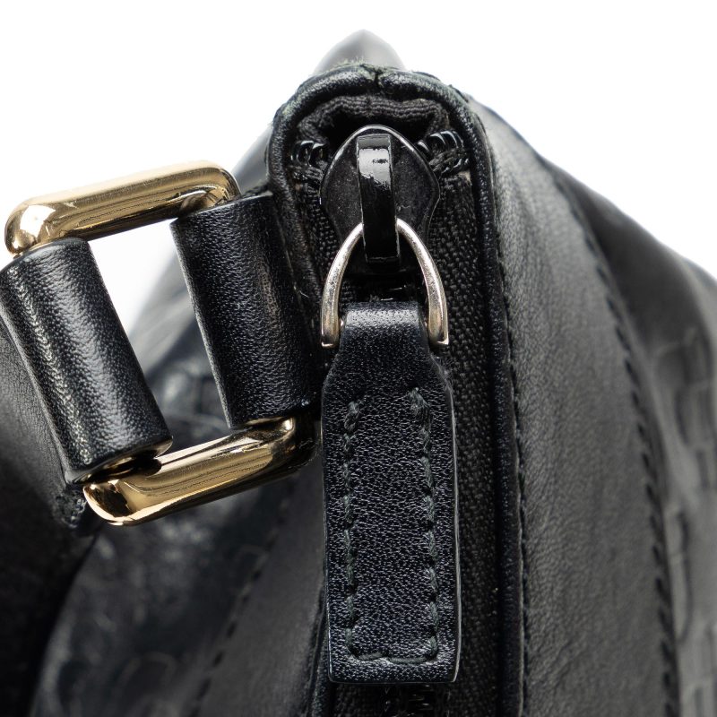 Gucci Embossed Leather Horsebit Crossbody Bag (SHG-KBNslG) - Barde - Image 10