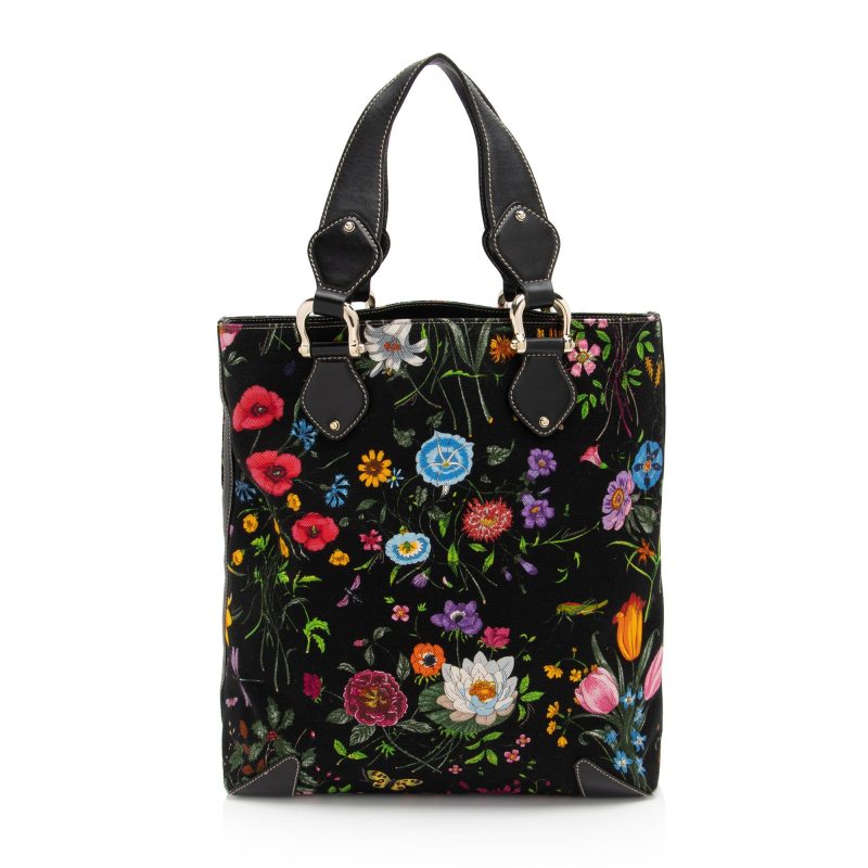 Gucci Floral Canvas Creole Large Tote (SHF-aD7V3p) - Barde - Image 3