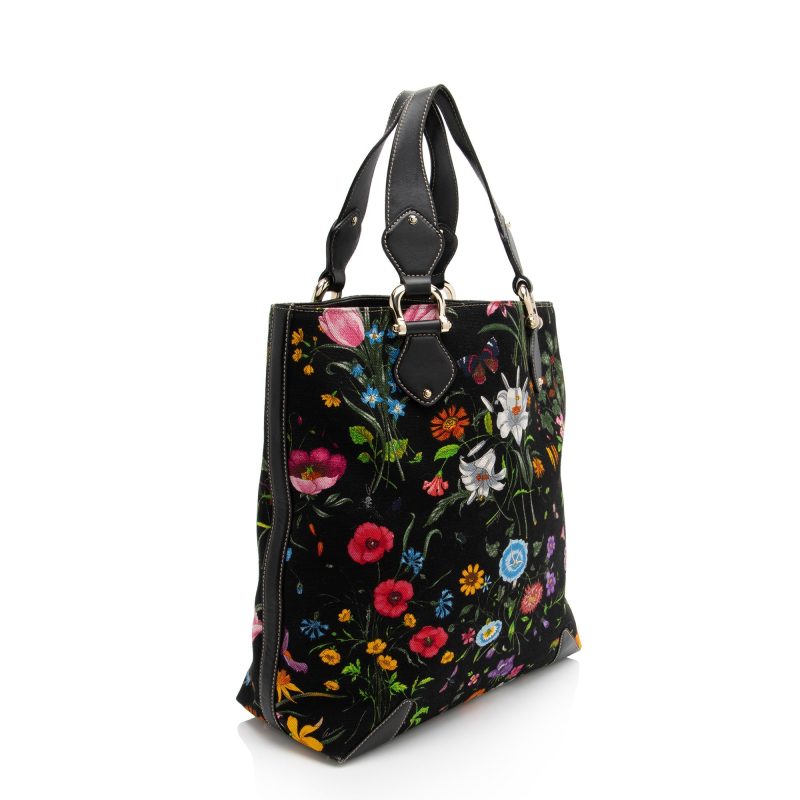 Gucci Floral Canvas Creole Large Tote (SHF-aD7V3p) - Barde - Image 2