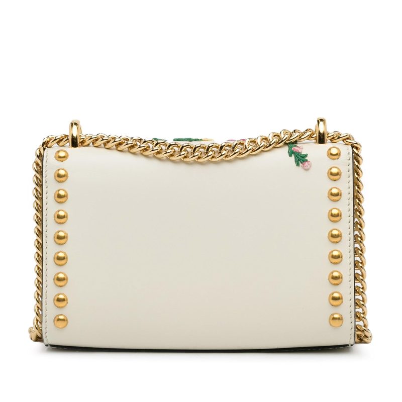 Gucci Floral Studded Padlock Shoulder Bag (SHG-0r94kw) - Barde - Image 4