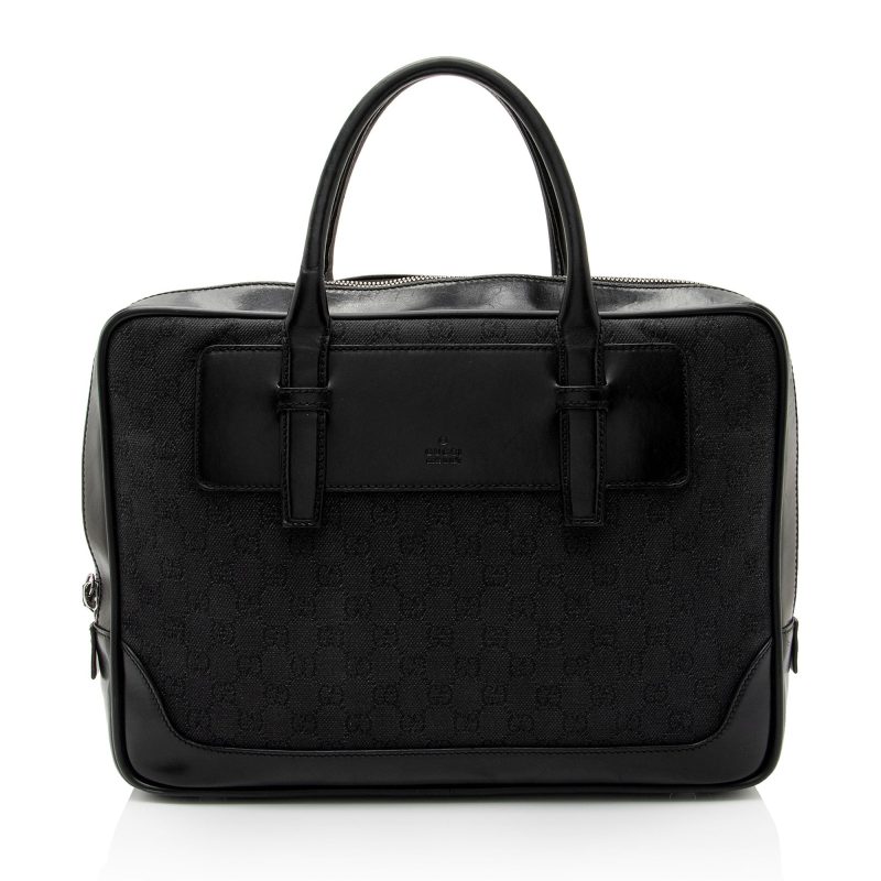Gucci GG Canvas Briefcase (SHF-0vi1jG) - Barde