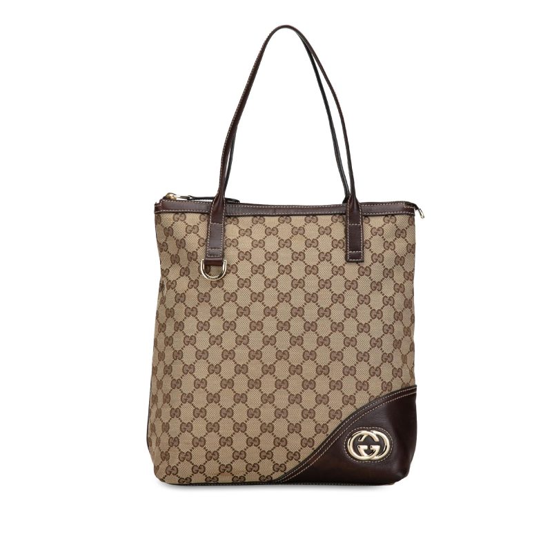 Gucci GG Canvas Britt Tote Bag (SHG-Iug8NH) - Barde