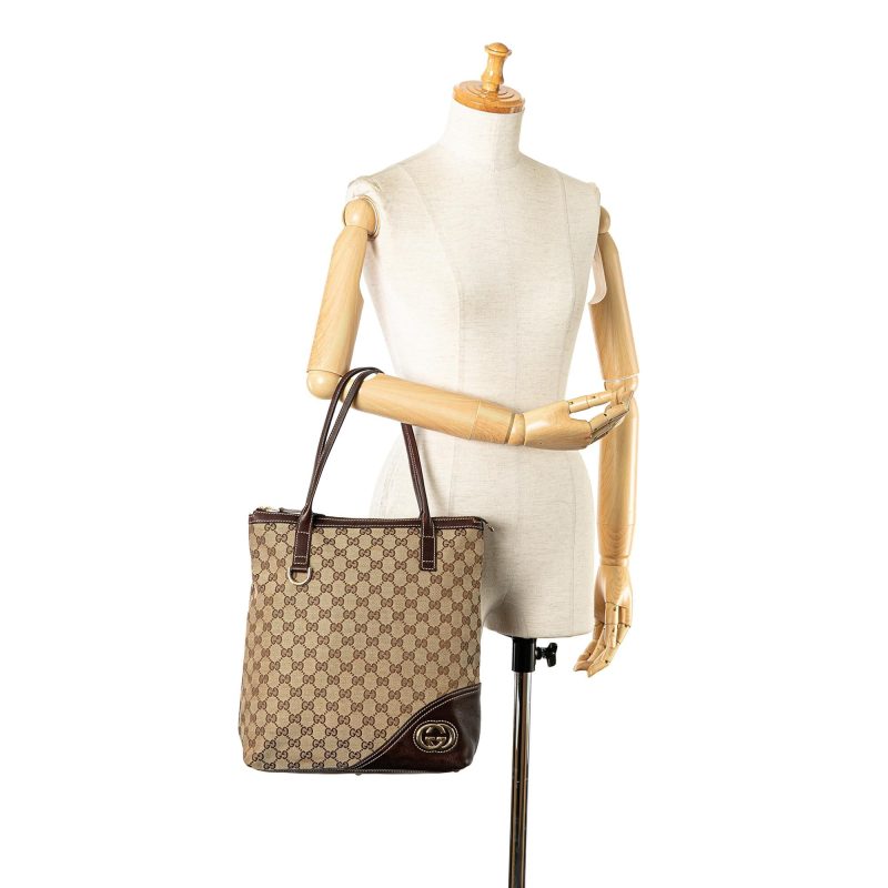Gucci GG Canvas Britt Tote Bag (SHG-Iug8NH) - Barde - Image 5