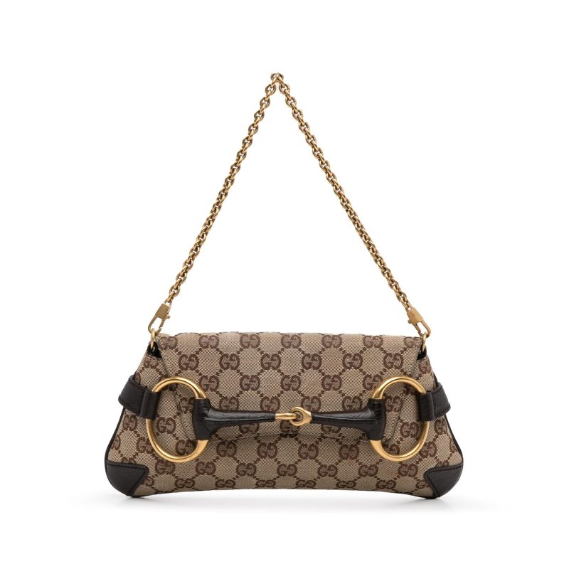 Gucci GG Canvas Horsebit Shoulder Bag (SHG-b3Qp4w) - Barde