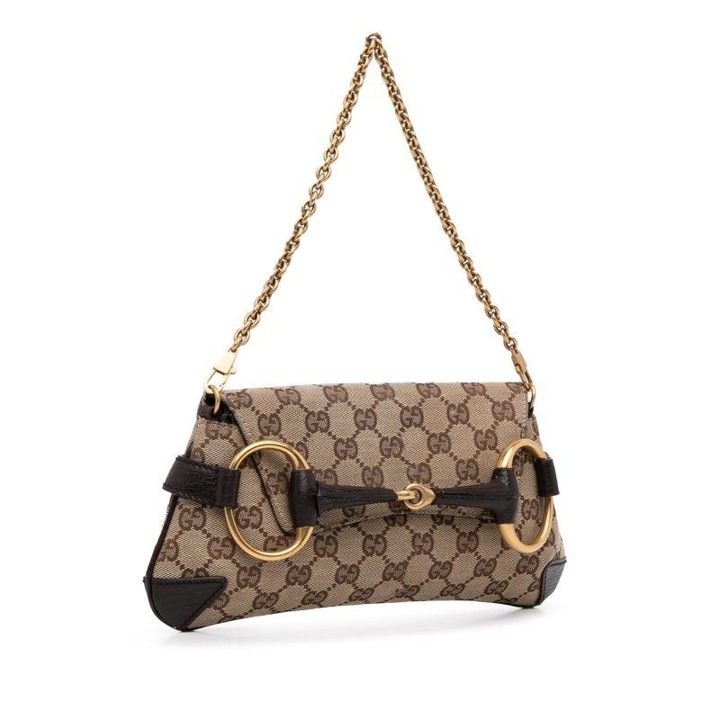 Gucci GG Canvas Horsebit Shoulder Bag (SHG-b3Qp4w) - Barde - Image 2