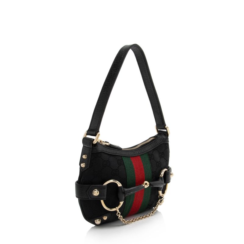 Gucci GG Canvas Horsebit Small Shoulder Bag (SHF-o36FPX) - Barde - Image 2