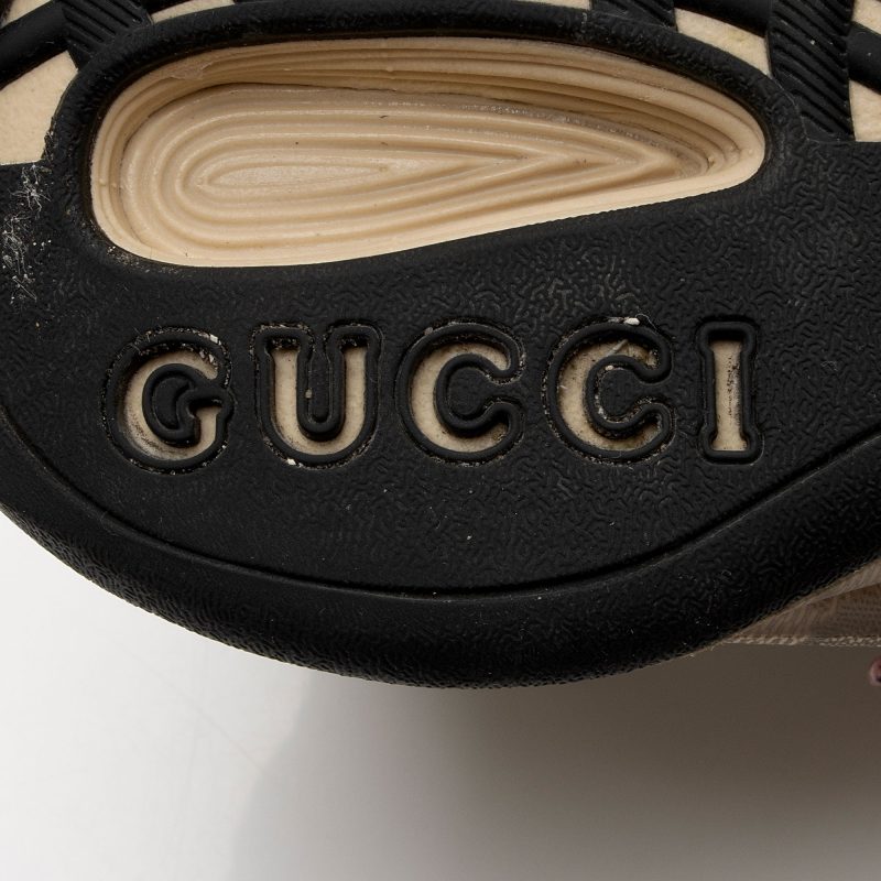 Gucci GG Canvas Leather Run Sneakers - Size 7.5 / 37.5 (SHF-V4B1xE) - Barde - Image 7