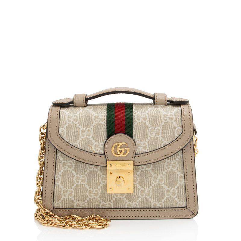 Gucci GG Canvas Ophidia Mini Top Handle (SHF-WRYdeY) - Barde