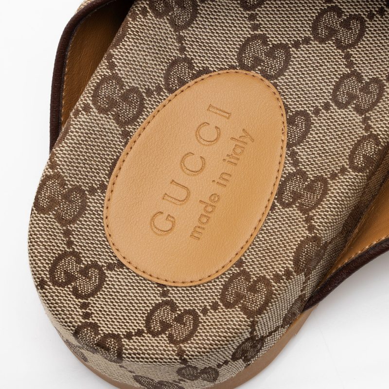 Gucci GG Canvas Slide Sandals - Men's Size 9 / 39 (SHF-RQ6FFI) - Barde - Image 6