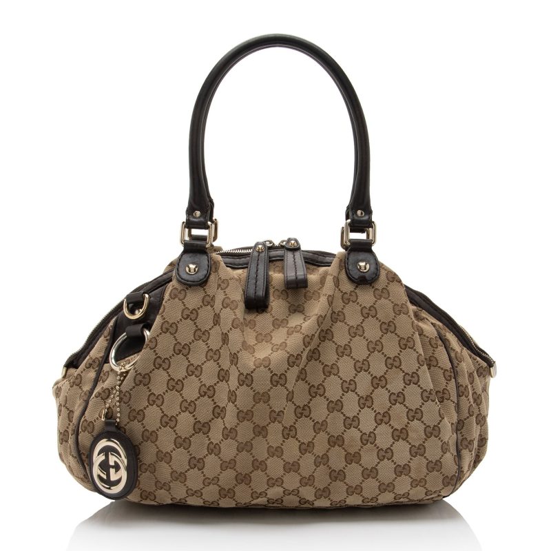 Gucci GG Canvas Sukey Satchel (SHF-9X37WL) - Barde