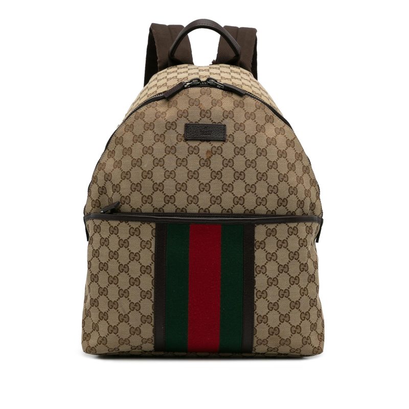 Gucci GG Canvas Web Backpack (SHG-HGdiCa) - Barde