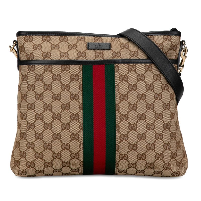 Gucci GG Canvas Web Crossbody Bag (SHG-p1ytZD) - Barde