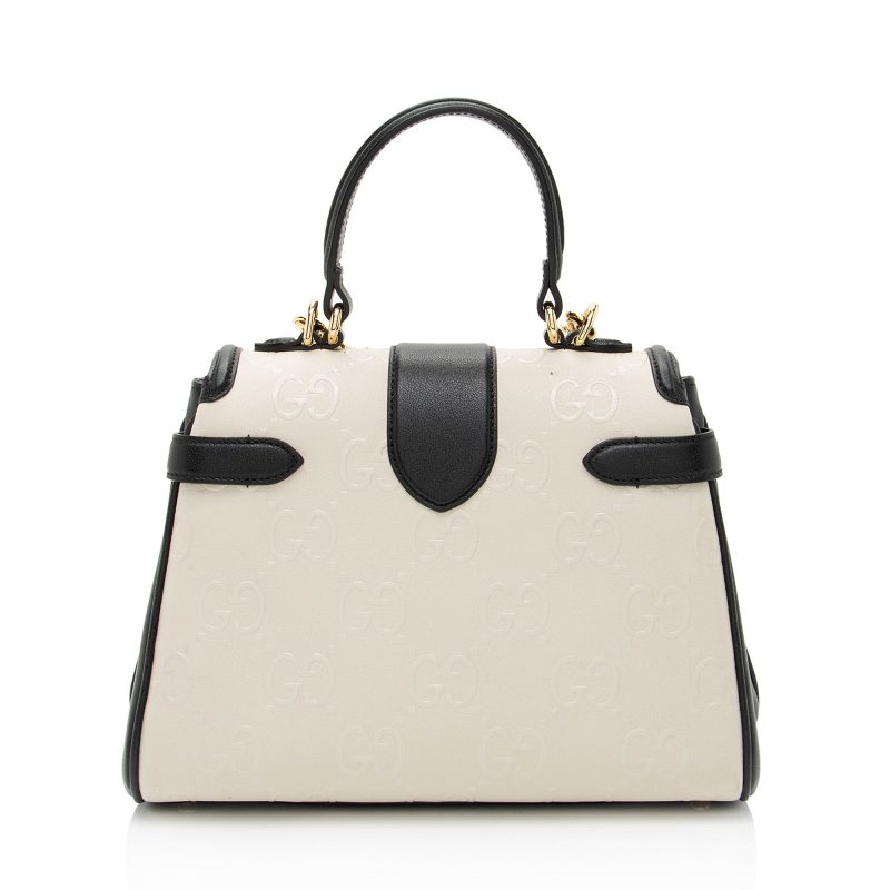 Gucci GG Debossed Leather Small Top Handle (SHF-hGmUB9) - Barde - Image 3