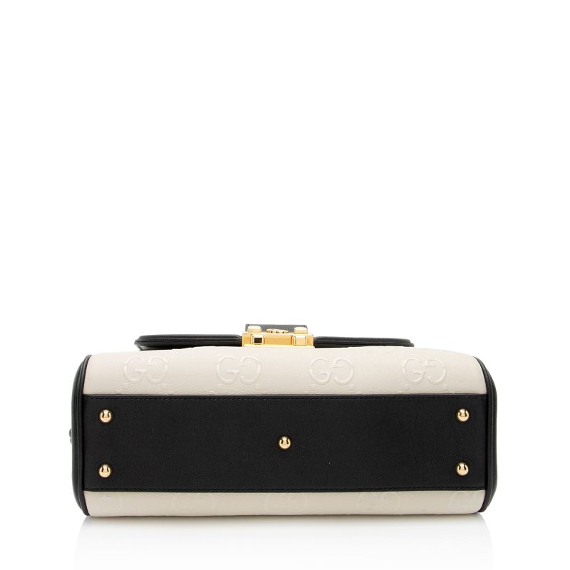 Gucci GG Debossed Leather Small Top Handle (SHF-hGmUB9) - Barde - Image 4
