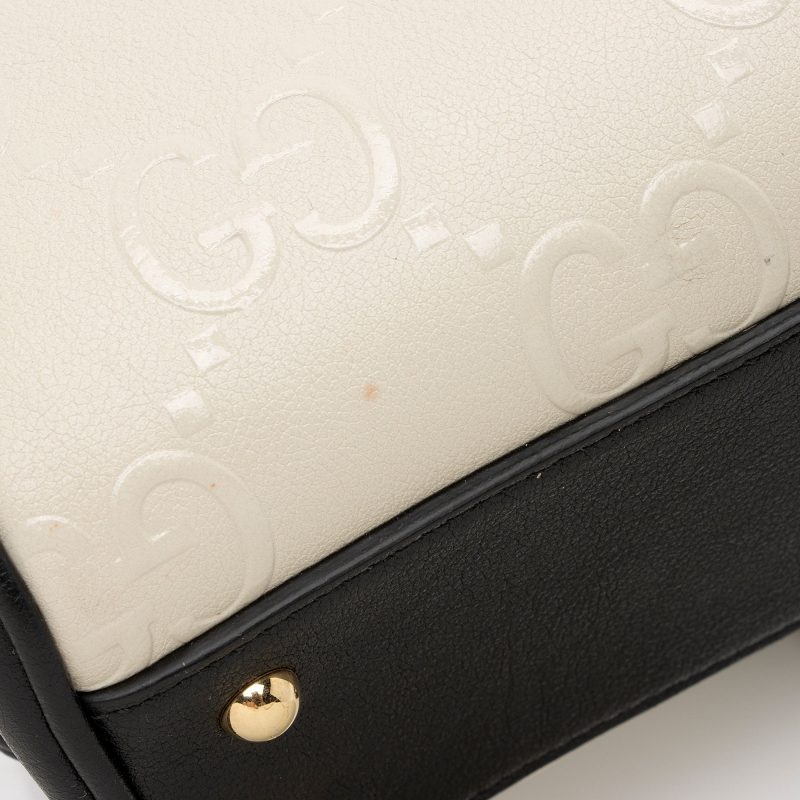Gucci GG Debossed Leather Small Top Handle (SHF-hGmUB9) - Barde - Image 10