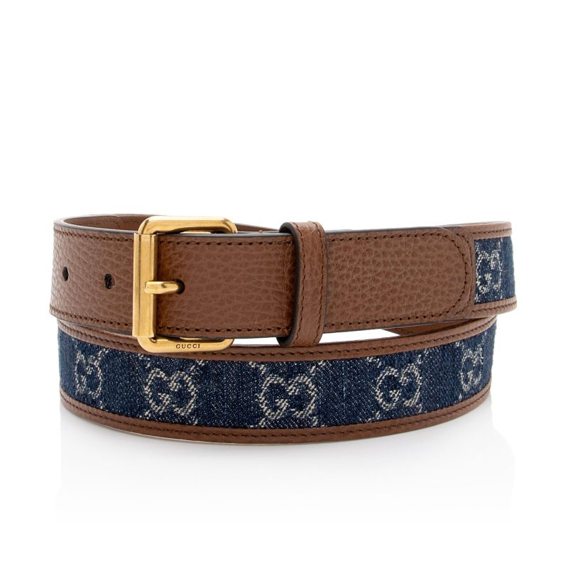 Gucci GG Denim Belt - Size 36 / 92 (SHF-SmmPsH) - Barde