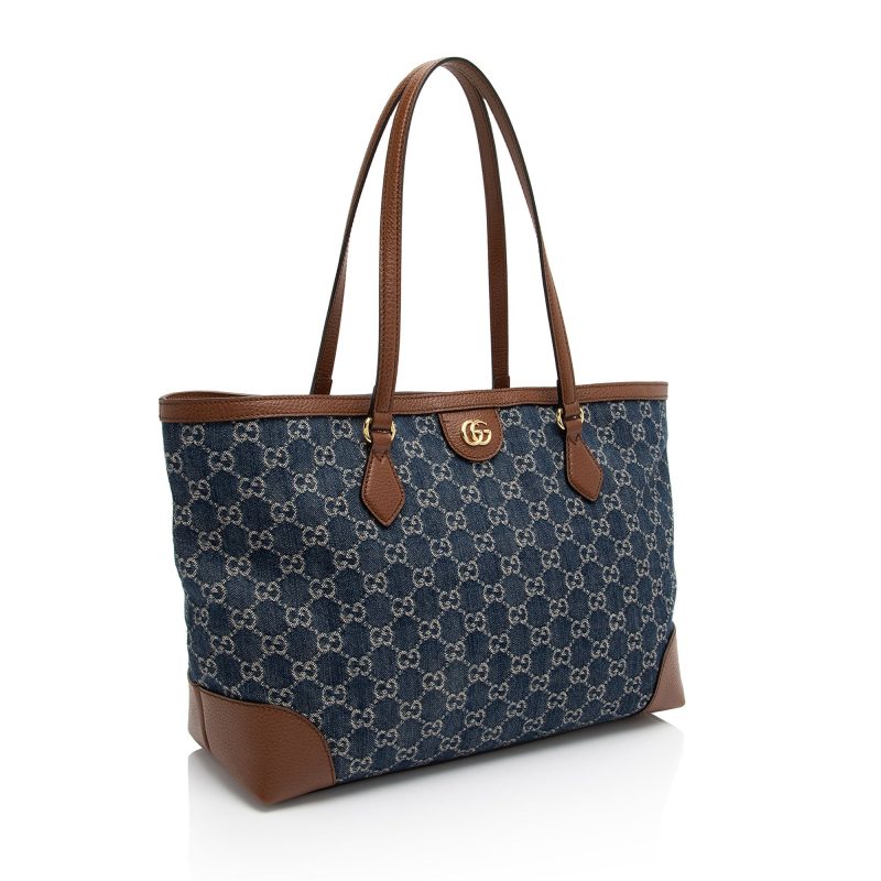 Gucci GG Denim Ophidia Medium Tote (SHF-qNfSkO) - Barde - Image 2