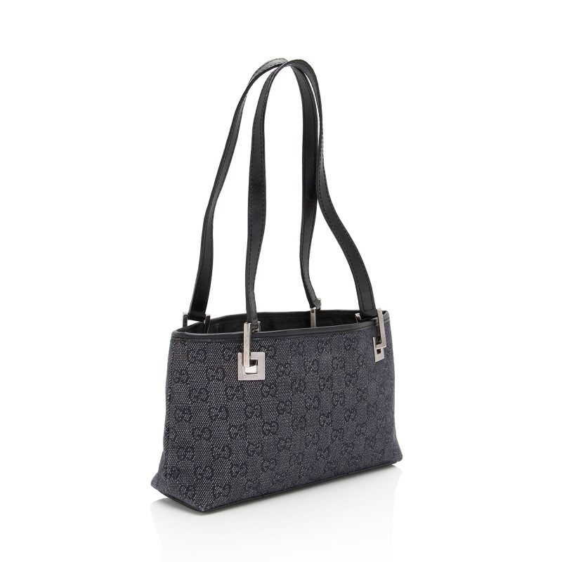 Gucci GG Denim Small Tote (SHF-FYho2x) - Barde - Image 2