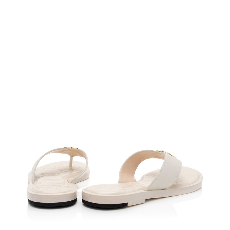 Gucci GG Embossed Interlocking G Thong Sandals - Size 8.5 / 38.5 (SHF-AYzBw4) - Barde - Image 3