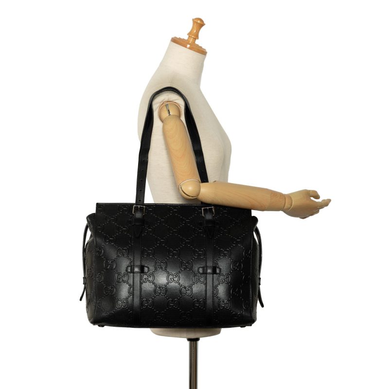 Gucci GG Embossed Tote Bag (SHG-w2F0hl) - Barde - Image 5