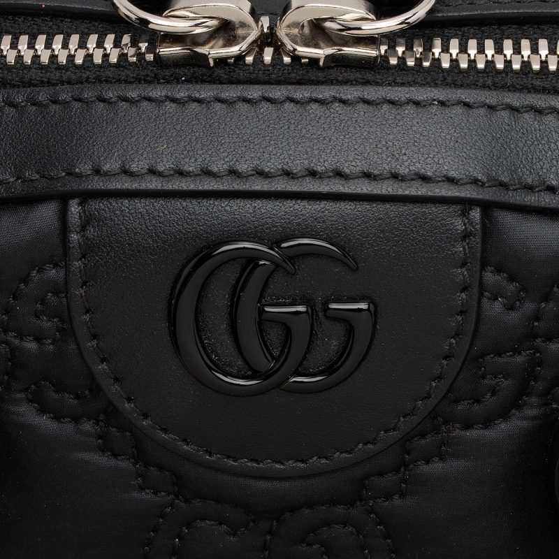 Gucci Jumbo GG Matelasse Nylon Mini Bowling Bag (SHF-2ujhQy) - Barde - Image 10