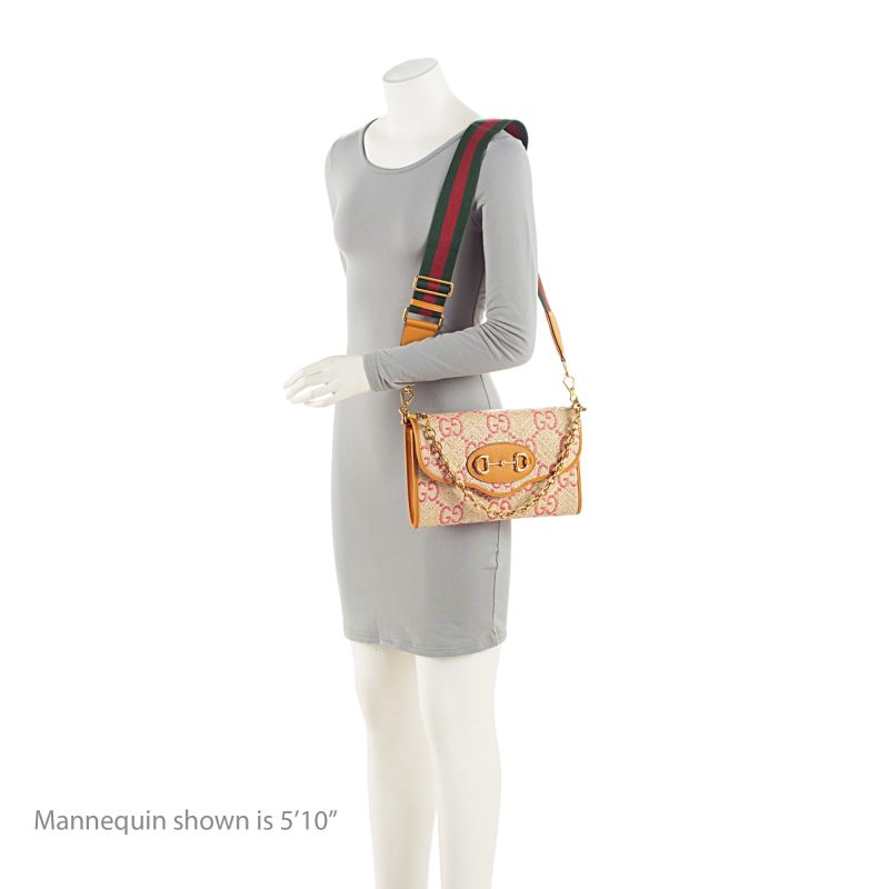 Gucci GG Raffia Horsebit 1955 Small Shoulder Bag (SHF-OjXGsj) - Barde - Image 5