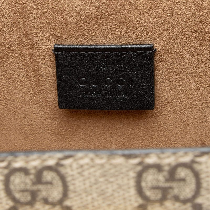 Gucci GG Supreme Bamboo Padlock Top Handle Shoulder Bag (SHF-Kwo5hy) - Barde - Image 8
