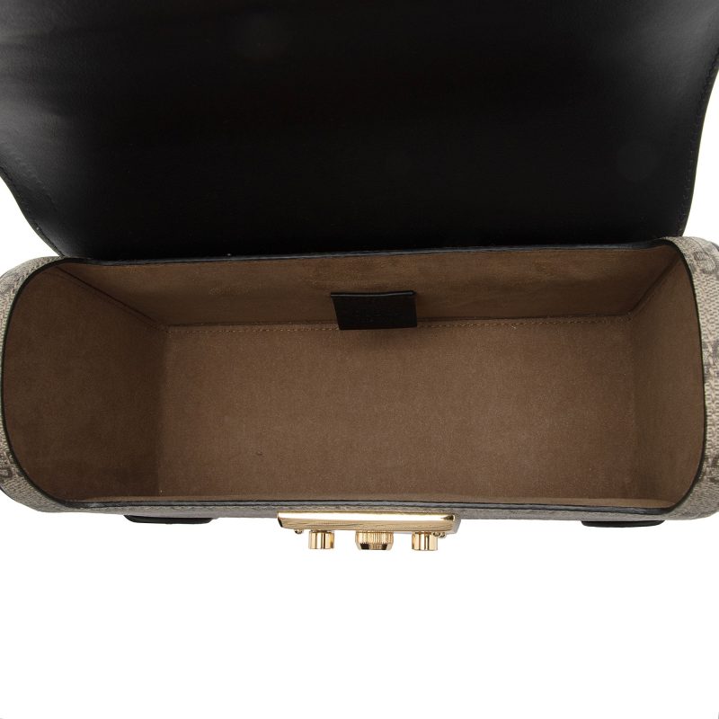Gucci GG Supreme Bamboo Padlock Top Handle Shoulder Bag (SHF-hs3Epm) - Barde - Image 7