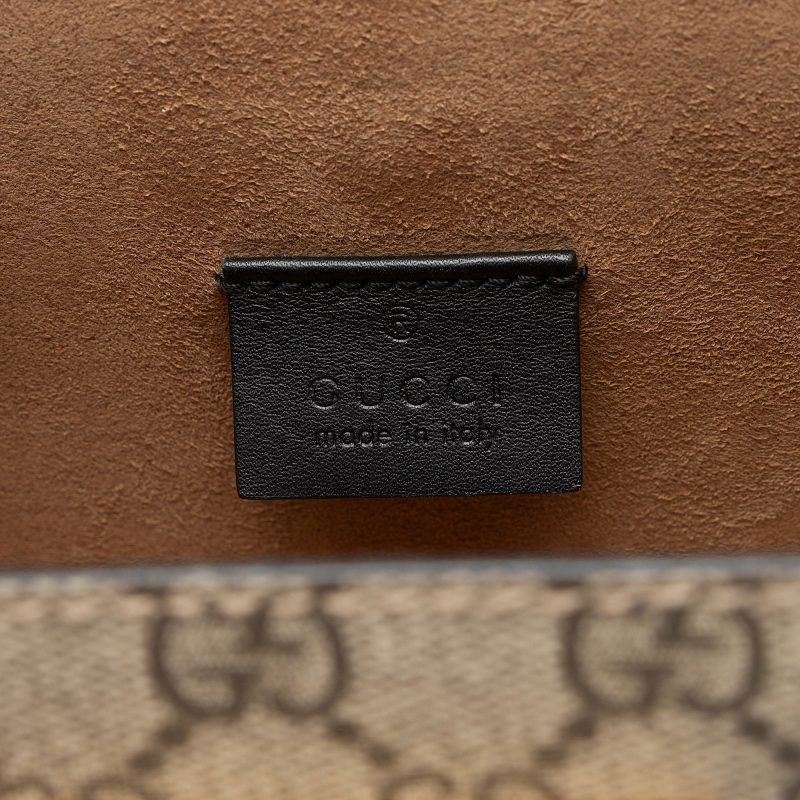 Gucci GG Supreme Bamboo Padlock Top Handle Shoulder Bag (SHF-hs3Epm) - Barde - Image 8