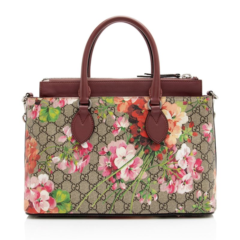 Gucci GG Supreme Blooms Medium Zip Tote (SHF-3qKJ2x) - Barde - Image 3