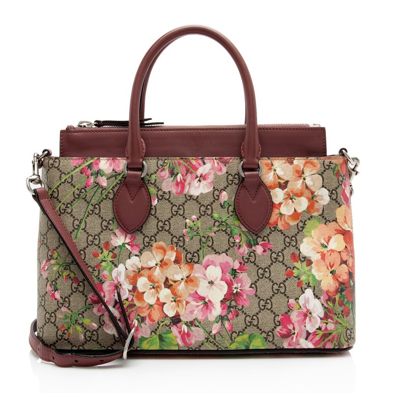 Gucci GG Supreme Blooms Medium Zip Tote (SHF-3qKJ2x) - Barde