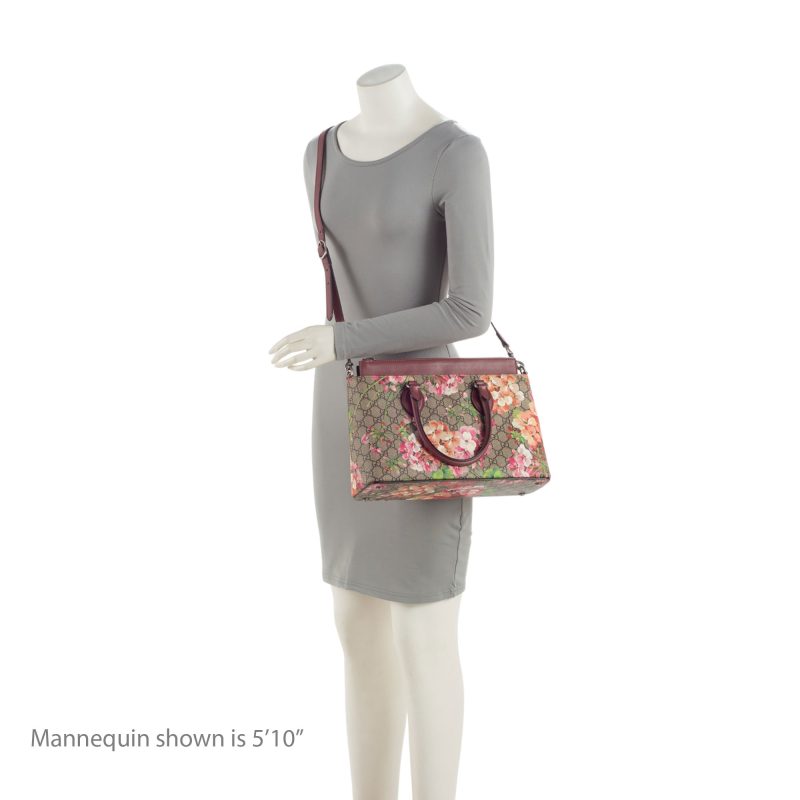 Gucci GG Supreme Blooms Medium Zip Tote (SHF-3qKJ2x) - Barde - Image 5