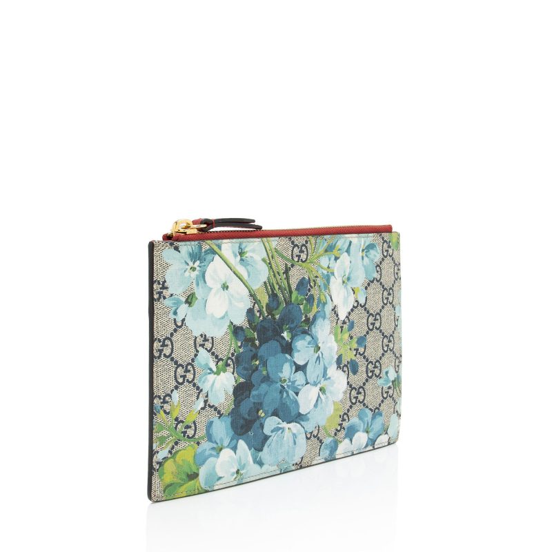 Gucci GG Supreme Blooms Zip Pouch (SHF-W5F9OF) - Barde - Image 2