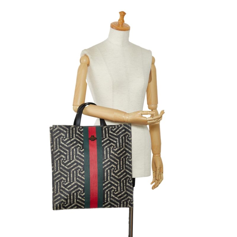 Gucci GG Supreme Caleido Web Tote Bag (SHG-BvZdHT) - Barde - Image 5