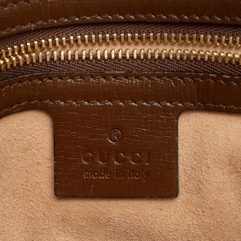 Gucci GG Supreme Calfskin Horsebit 1955 Small Shoulder Bag (SHF-BWc4W6) - Barde - Image 8