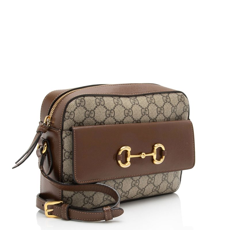 Gucci GG Supreme Calfskin Horsebit 1955 Small Shoulder Bag (SHF-BWc4W6) - Barde - Image 2