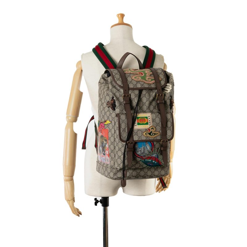 Gucci GG Supreme Courrier Backpack (SHG-v9EkNM) - Barde - Image 5