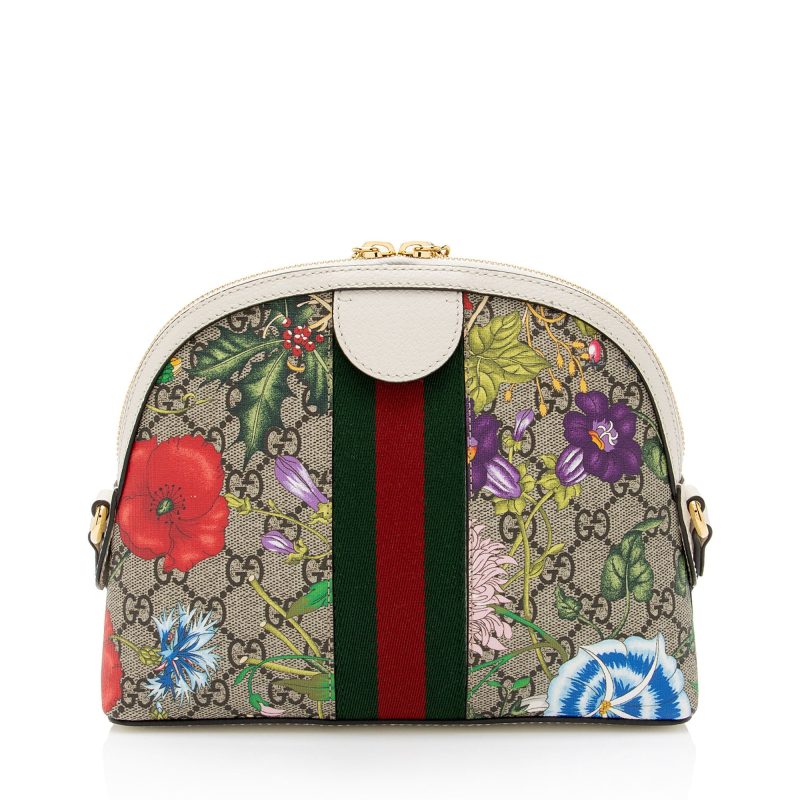 Gucci GG Supreme Flora Ophidia Dome Small Shoulder Bag (SHF-y1K6pl) - Barde - Image 3