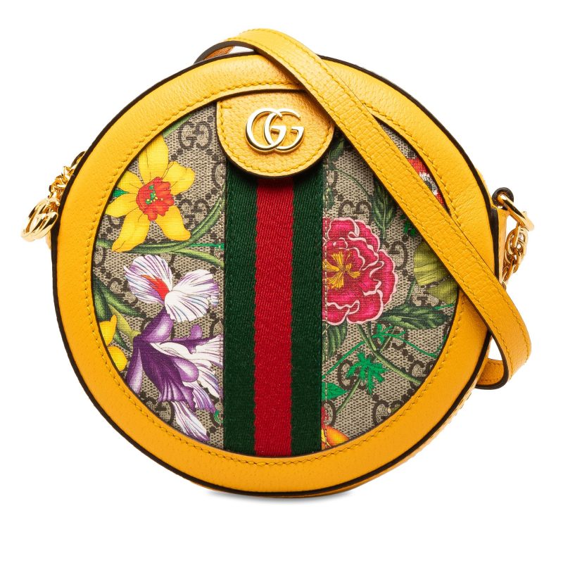 Gucci GG Supreme Flora Ophidia Round Crossbody (SHG-tzO2PJ) - Barde