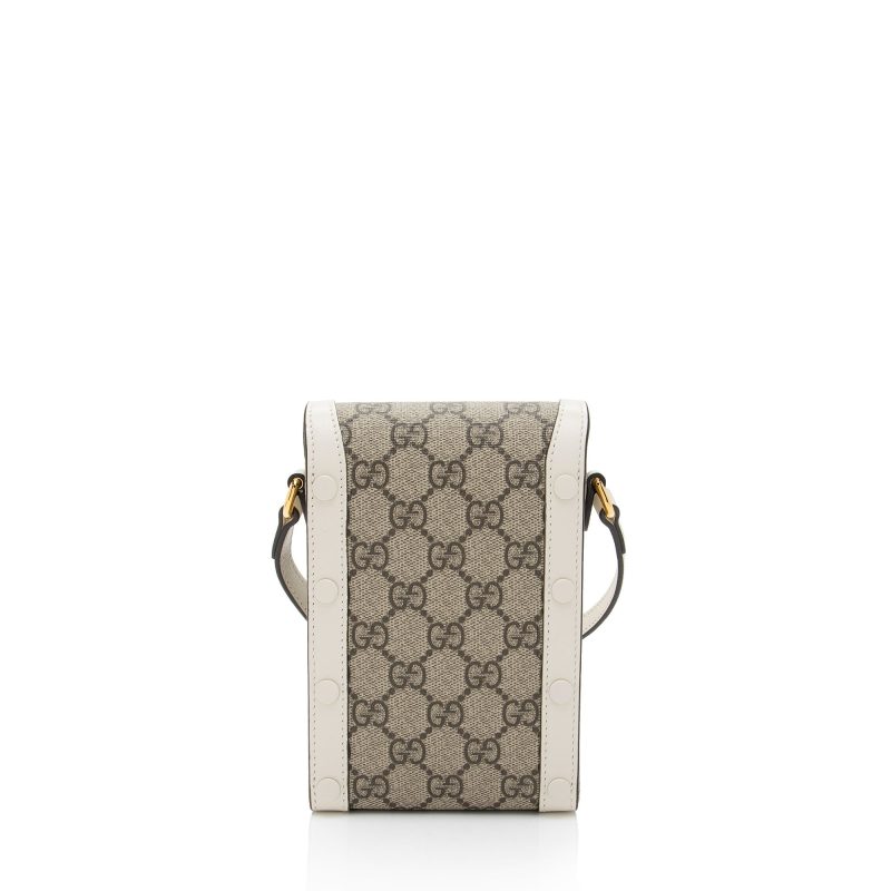Gucci GG Supreme Horsebit 1955 Vertical Mini Shoulder Bag (SHF-eO3rqs) - Barde - Image 3
