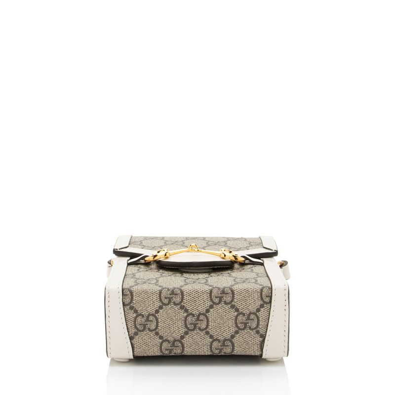Gucci GG Supreme Horsebit 1955 Vertical Mini Shoulder Bag (SHF-eO3rqs) - Barde - Image 4