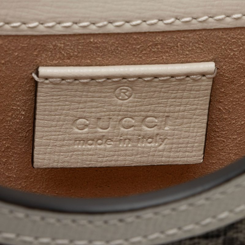 Gucci GG Supreme Horsebit 1955 Vertical Mini Shoulder Bag (SHF-eO3rqs) - Barde - Image 8